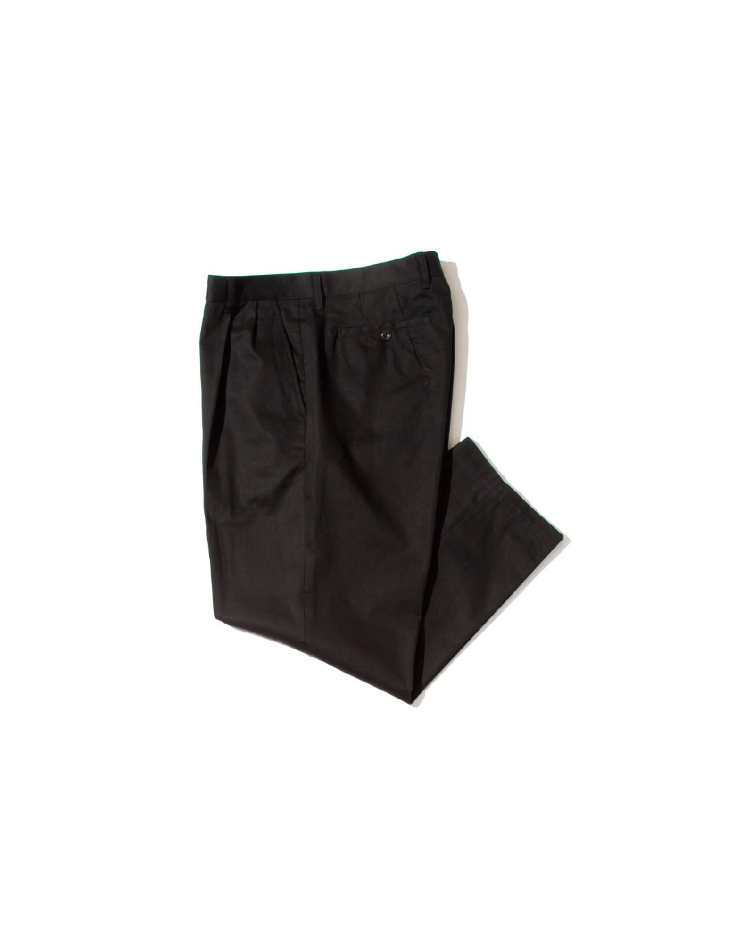 Twill Wide Tapered Tucked Chino Pants -コットンツイル ワイドテーパードタックチノ-