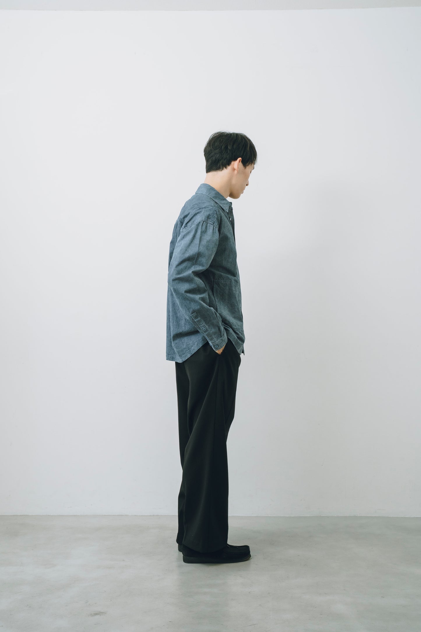 【25AW新作】Garment-Washed Stitch Overshirt -ガーメントウォッシュステッチオーバーシャツ-