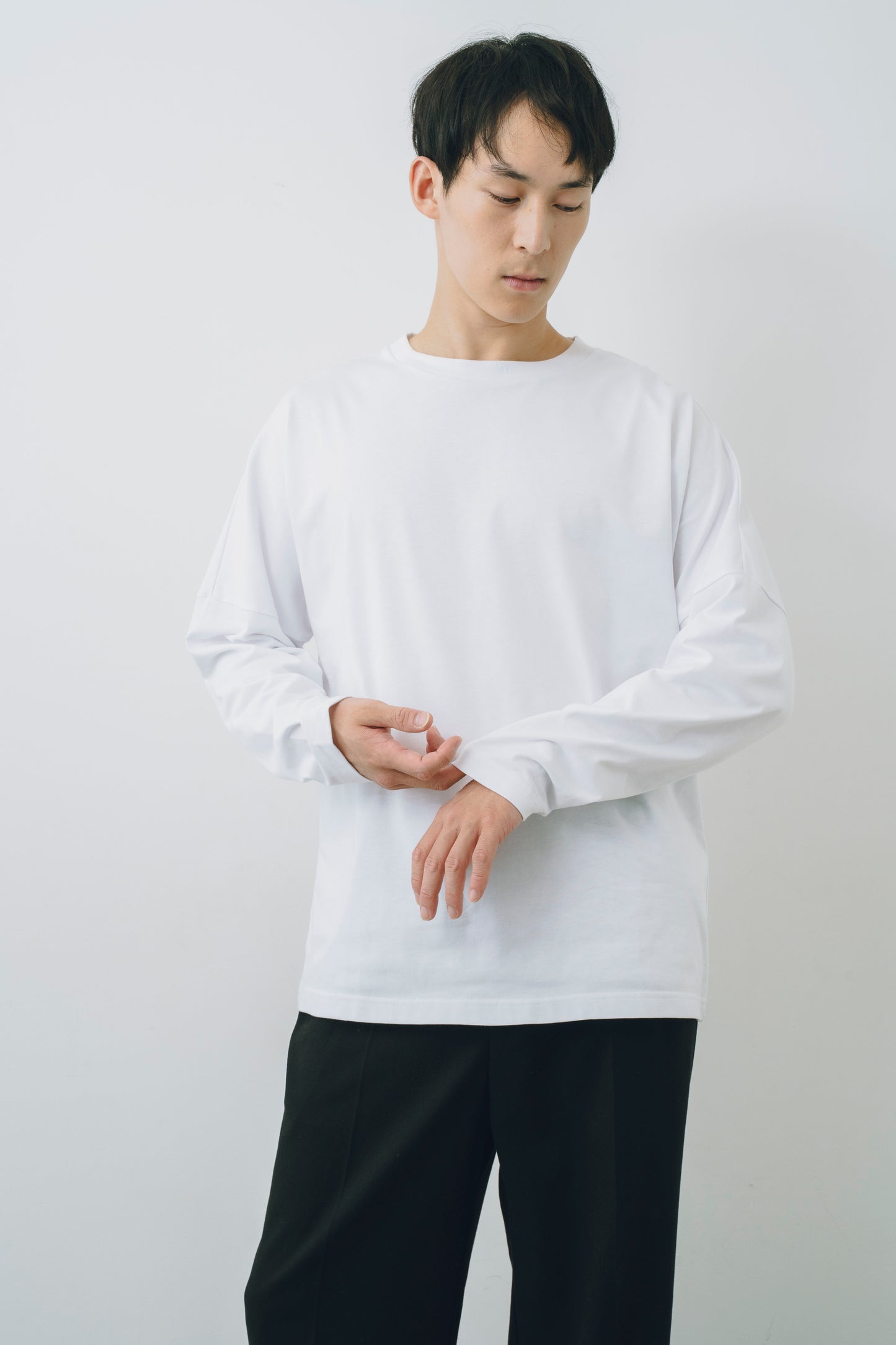【25AW新作・2枚組】Cotton Silky Touch Jersey L/S Tee 2-Pack -無地長袖Tシャツ 2枚セット-