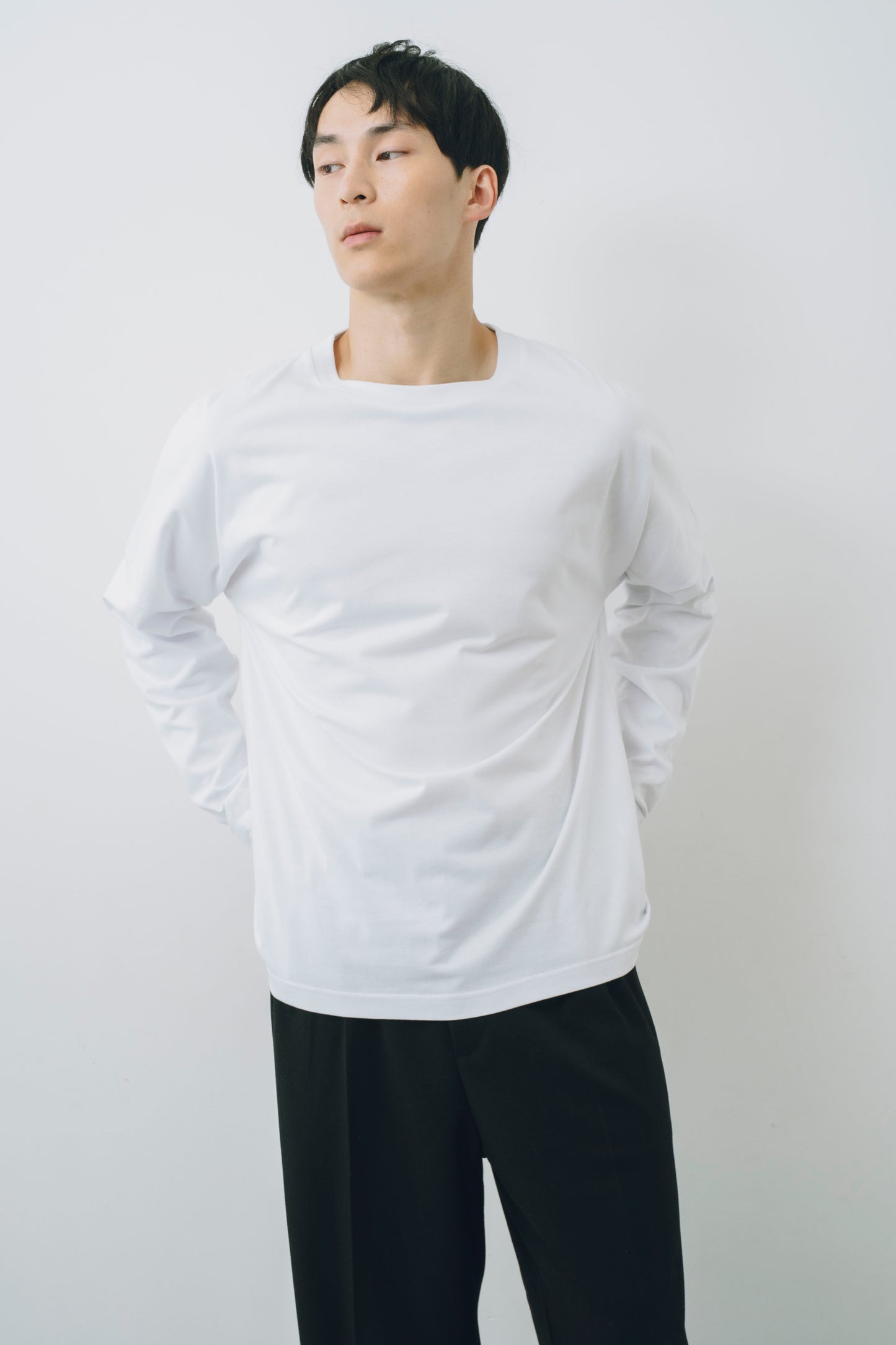 【25AW新作・2枚組】Cotton Silky Touch Jersey L/S Tee 2-Pack -無地長袖Tシャツ 2枚セット-