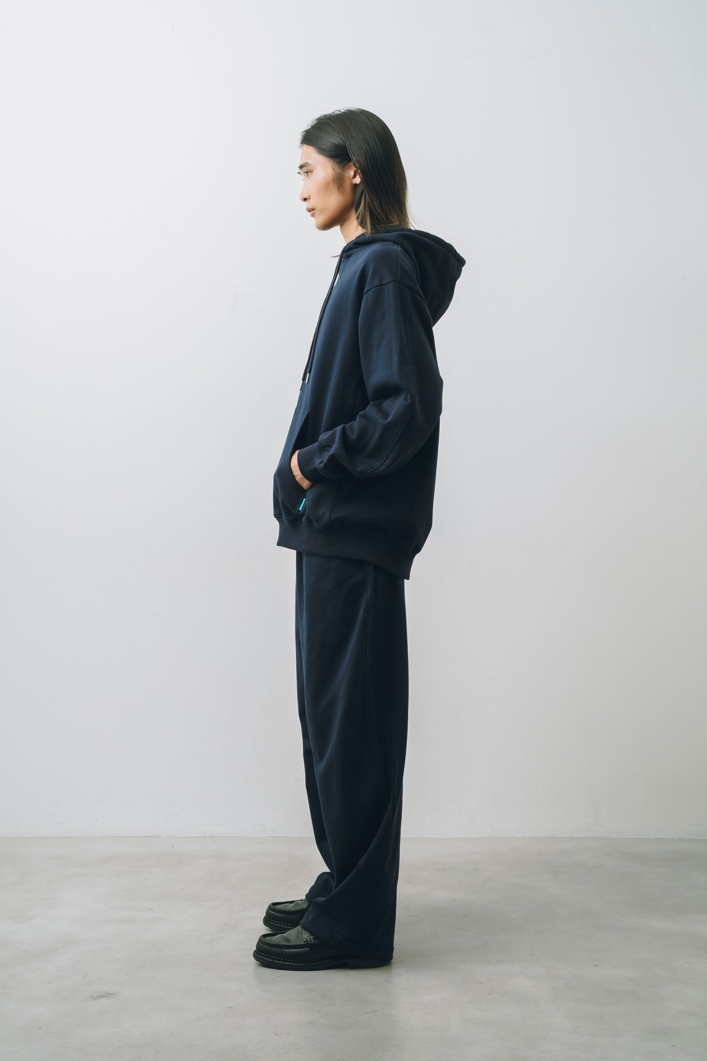 【25AW新作】French Terry Logo Embroidered Pullover Hoodie -CVC裏毛ロゴ刺繍プルオーバーフーディ-