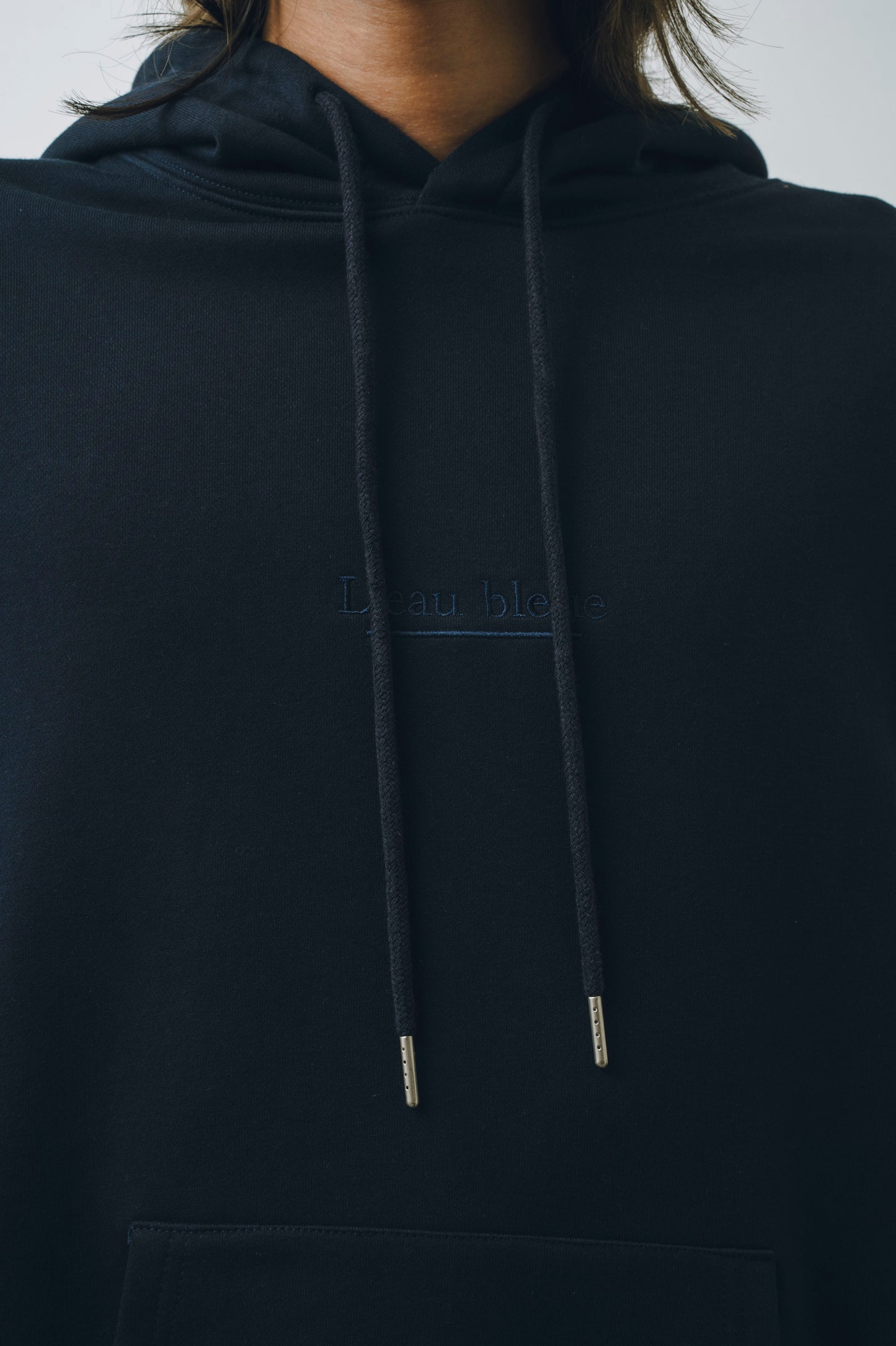 【25AW新作】French Terry Logo Embroidered Pullover Hoodie -CVC裏毛ロゴ刺繍プルオーバーフーディ-