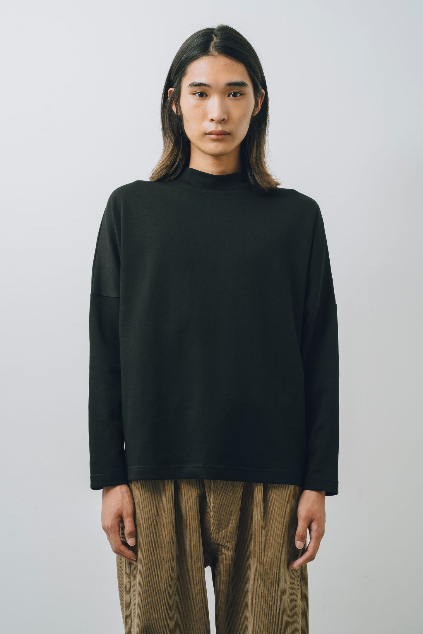 【25AW新作】Silky Touch Smooth Mock Neck L/S Tee -シルキースムースモックネック長袖Tee-