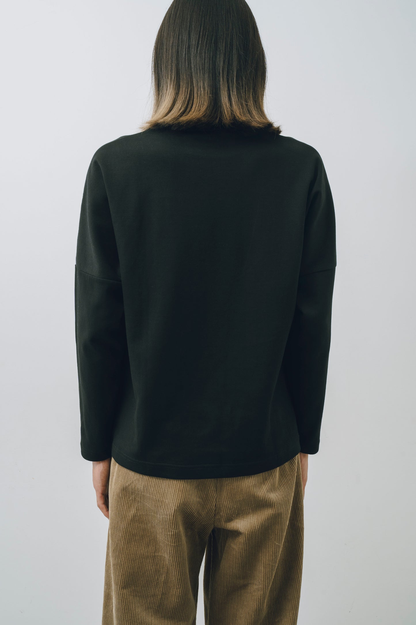 【25AW新作】Silky Touch Smooth Mock Neck L/S Tee -シルキースムースモックネック長袖Tee-