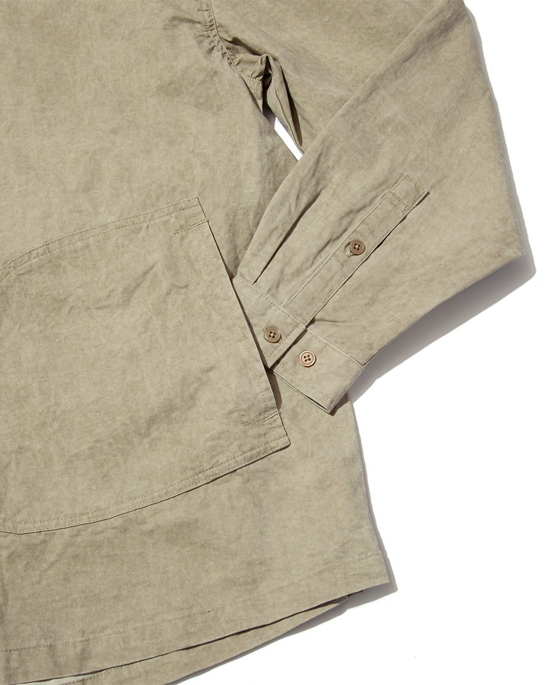 Garment-Washed Stitch Overshirt