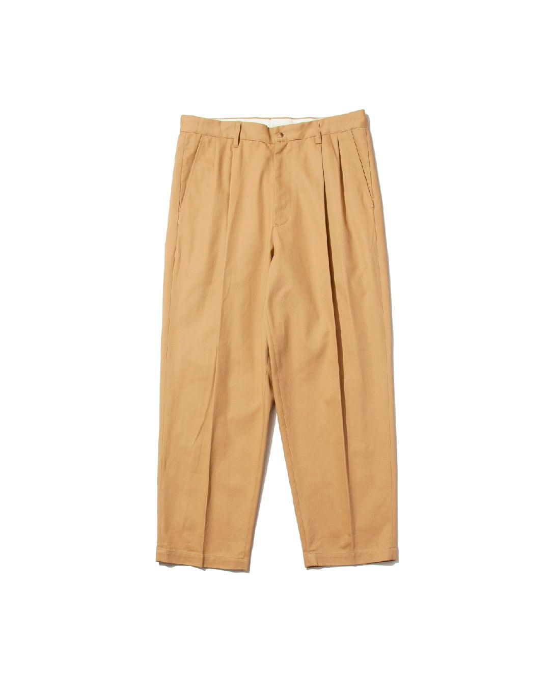 Twill Wide Tapered Tucked Chino Pants -コットンツイル ワイドテーパードタックチノ-