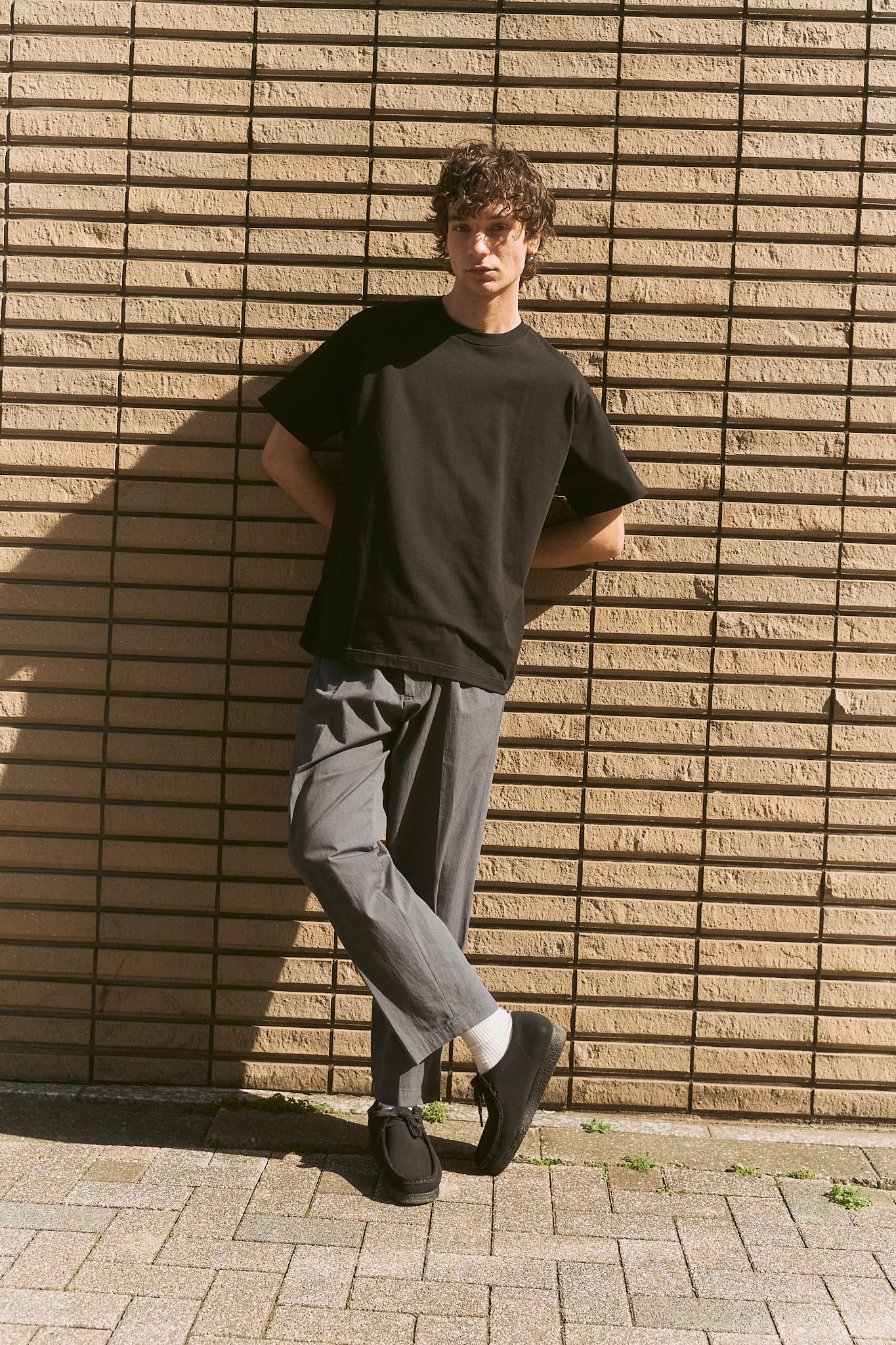C/N Light Twill Wide Tapered Pants -C/Nライトツイル ワイドテーパードパンツ-