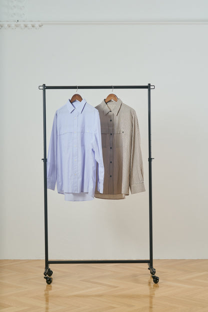 Stripe Yoke Panel L/S Shirt
