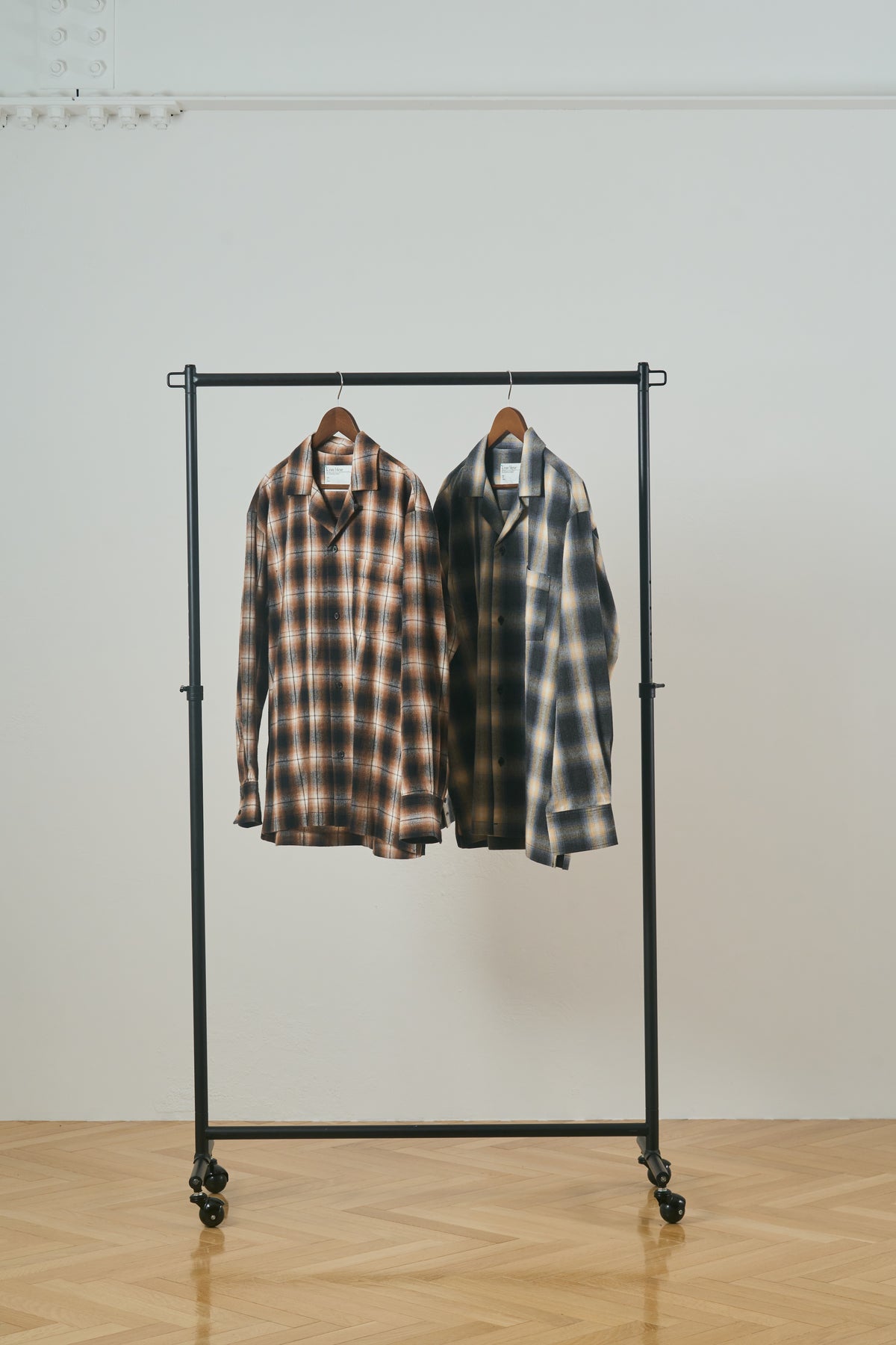 Ombre Check Open Collar L/S Shirt