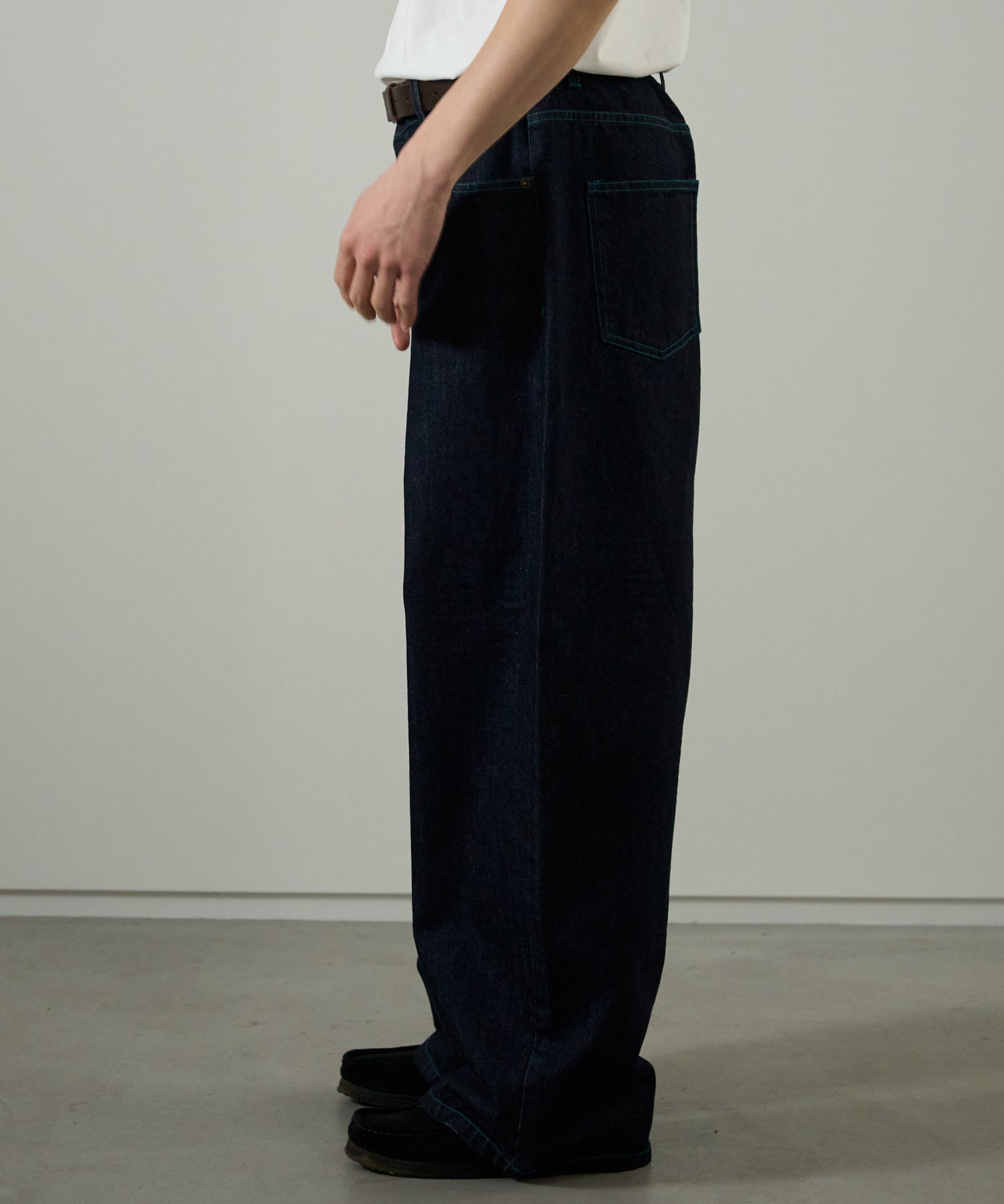 13oz Denim Curved Wide Pants (Japan Fabric) – L'eau bleue ONLINE STORE