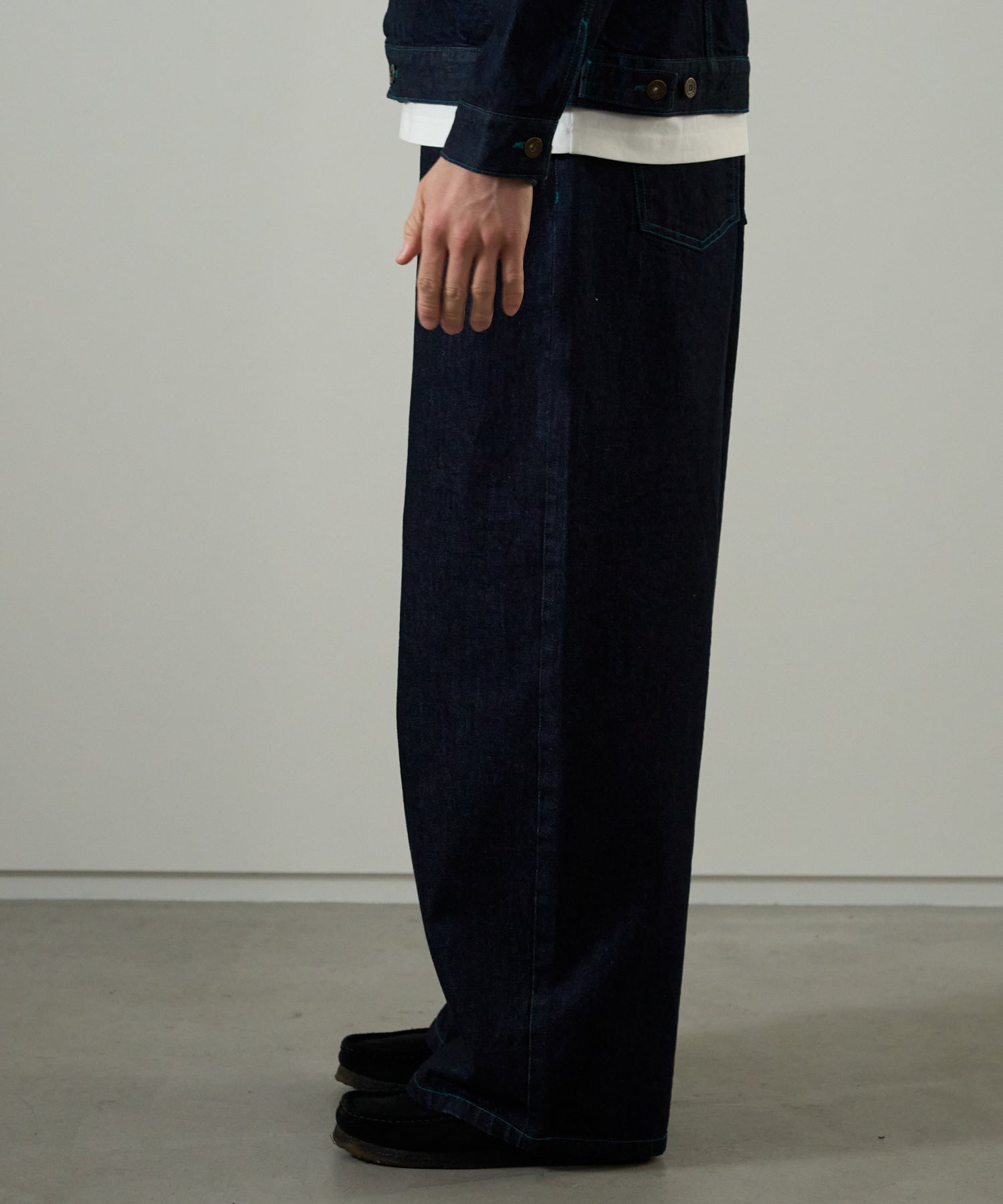13oz Denim Curved Wide Pants (Japan Fabric) – L'eau bleue ONLINE STORE