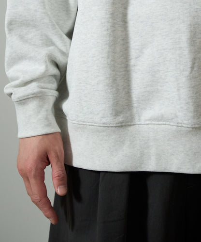 French Terry Logo Embroidered Crew Sweatshirt