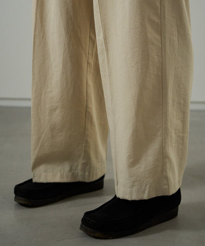 Linen-Blend Relaxed Trousers