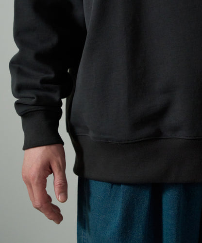 French Terry Logo Embroidered Crew Sweatshirt