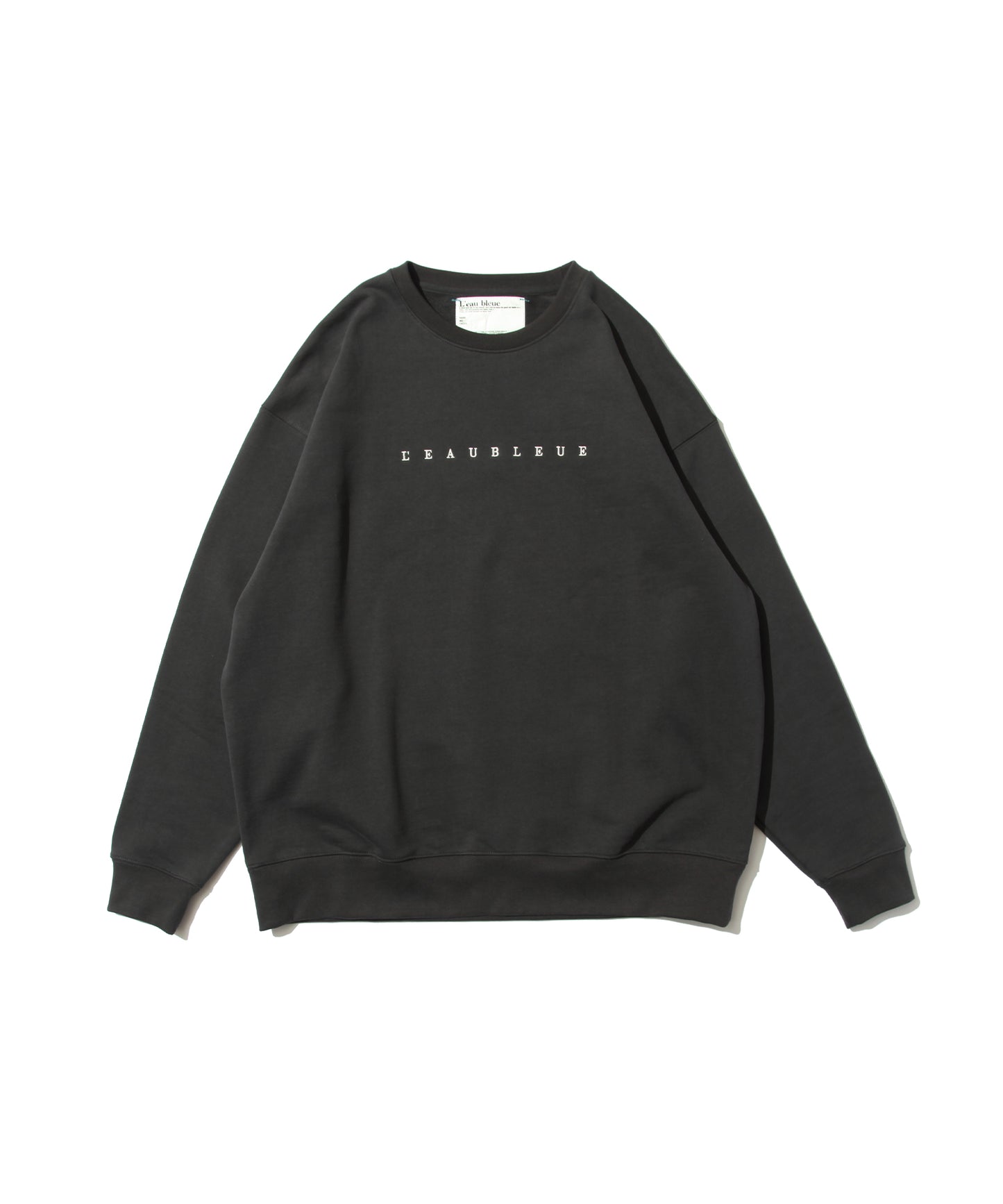 French Terry Logo Embroidered Crew Sweatshirt