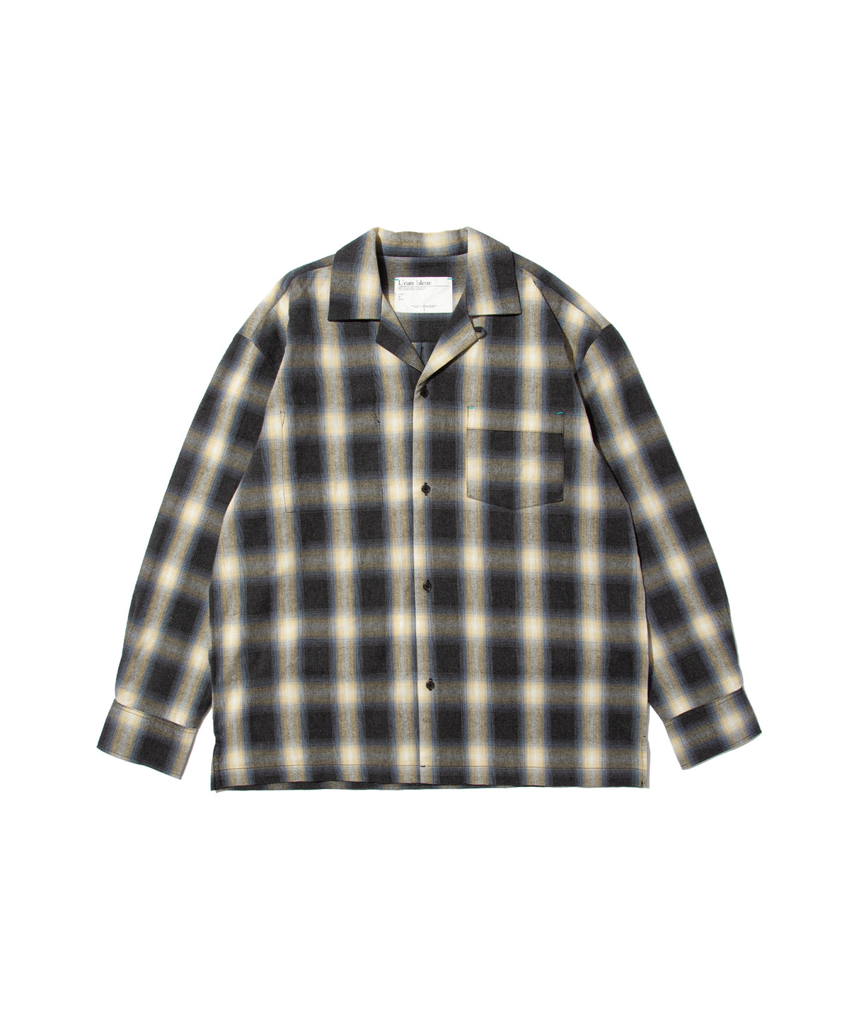 Ombre Check Open Collar L/S Shirt