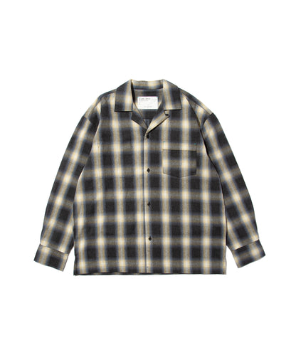 Ombre Check Open Collar L/S Shirt