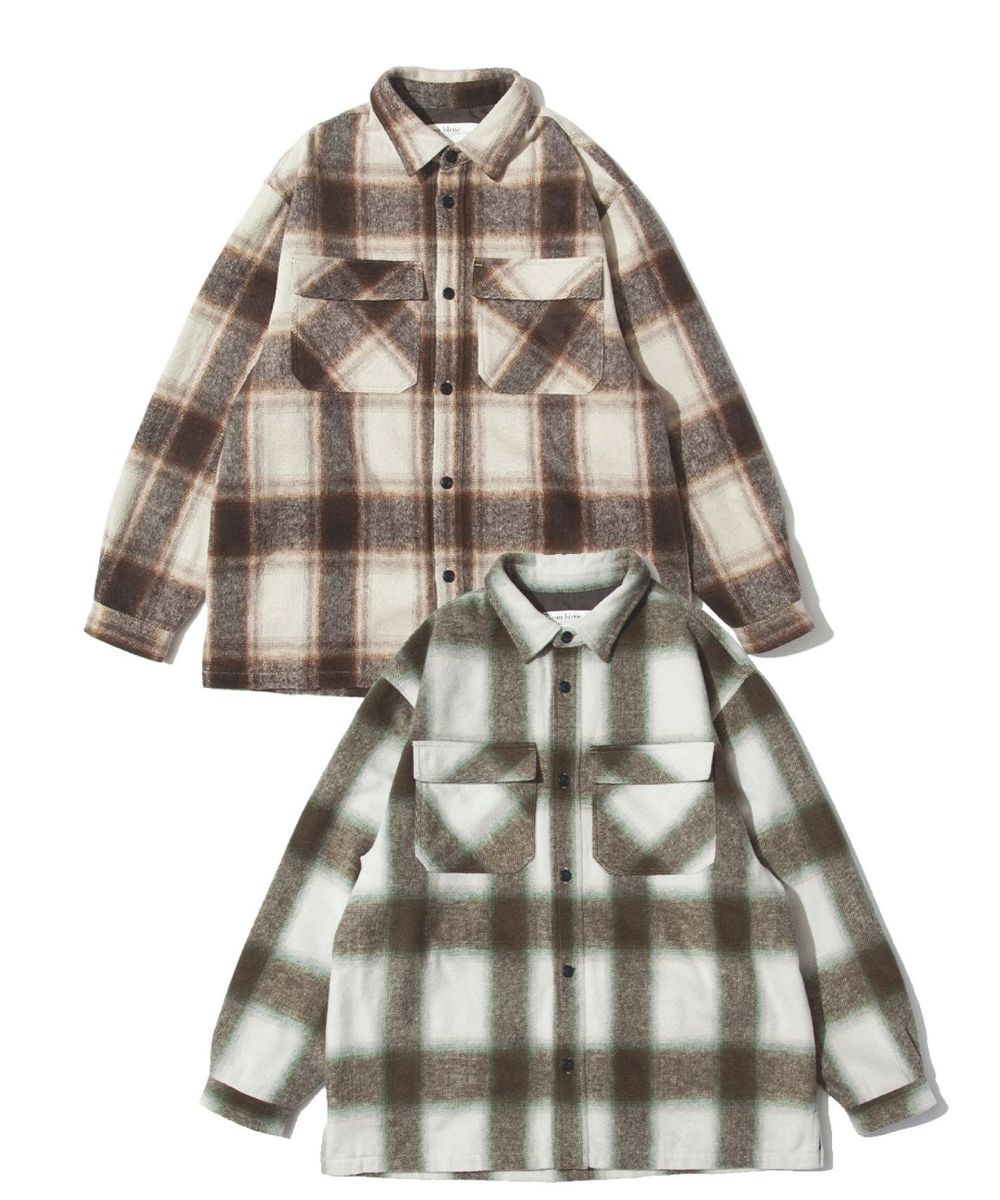 Ombre Check L/S Shirt Jacket