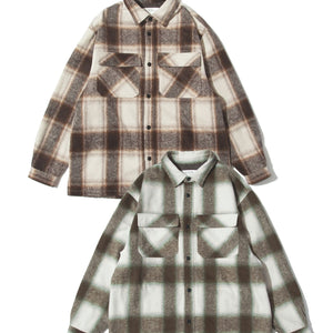 Ombre Check L/S Shirt Jacket