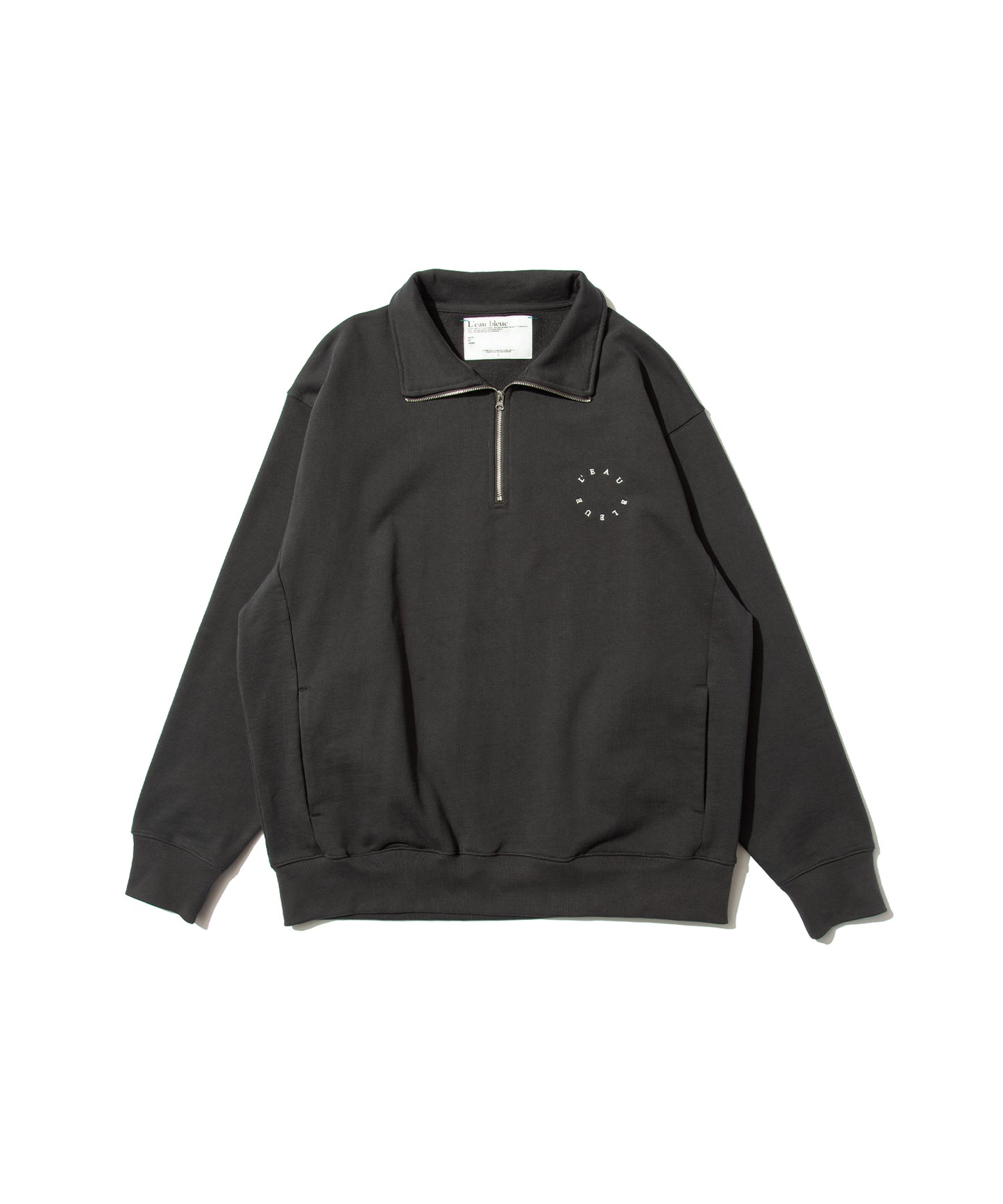 French Terry Logo Embroidered Half-Zip Sweatshirt