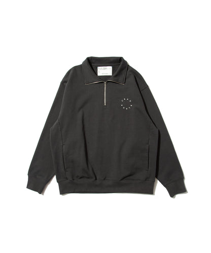 French Terry Logo Embroidered Half-Zip Sweatshirt