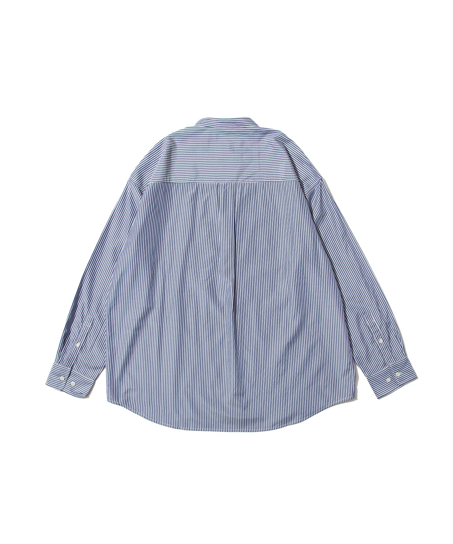 Striped Band Collar Shirt