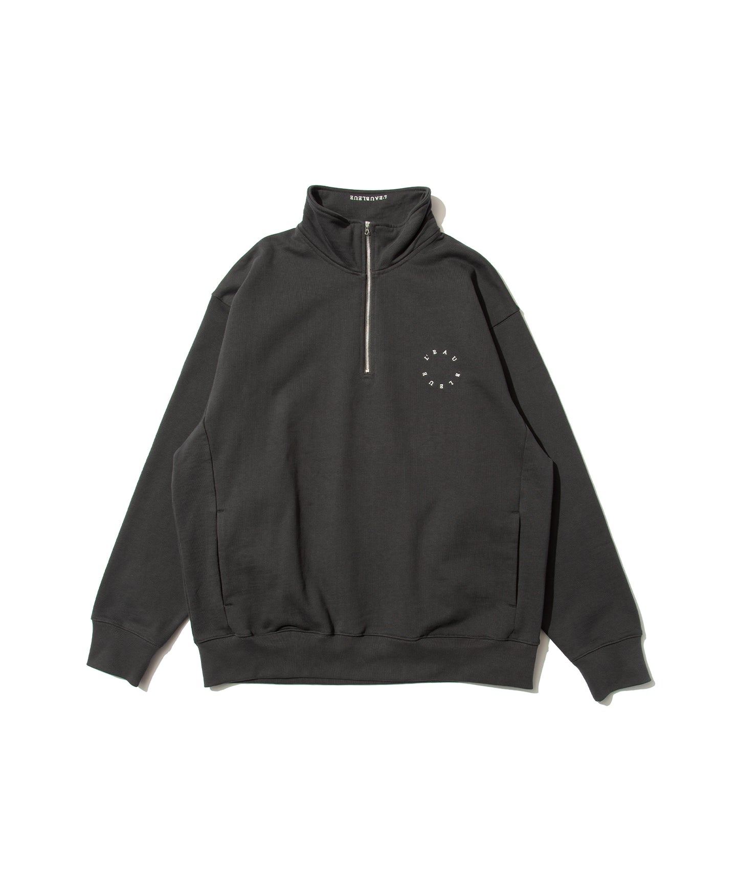 French Terry Logo Embroidered Half-Zip Sweatshirt