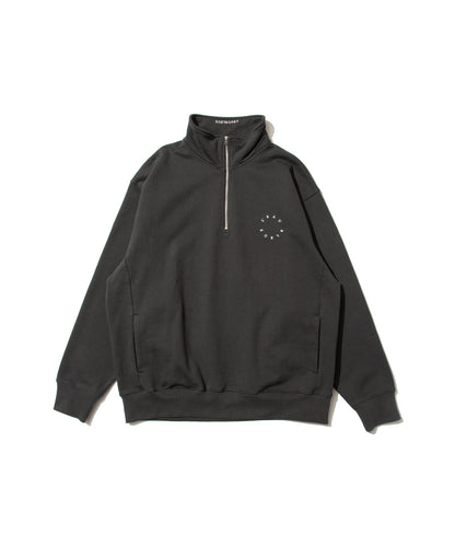 French Terry Logo Embroidered Half-Zip Sweatshirt