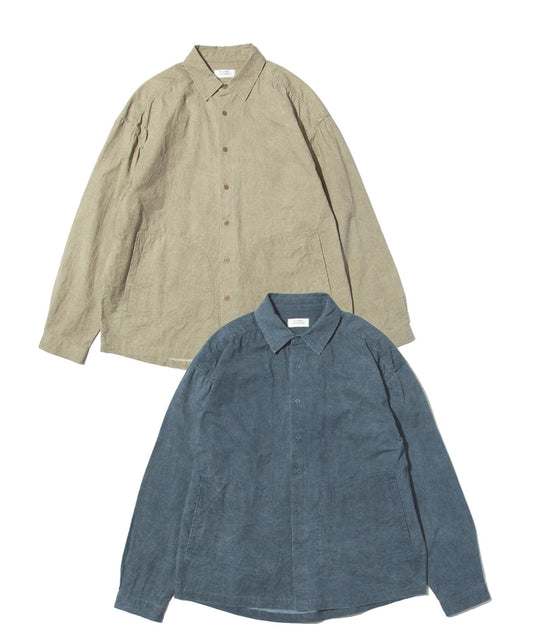 Garment-Washed Stitch Overshirt