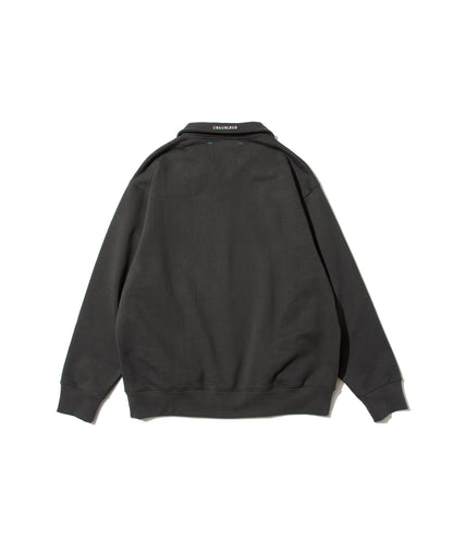 French Terry Logo Embroidered Half-Zip Sweatshirt