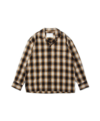Ombre Check Open Collar L/S Shirt