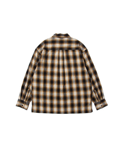 Ombre Check Open Collar L/S Shirt