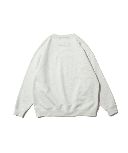 French Terry Logo Embroidered Crew Sweatshirt