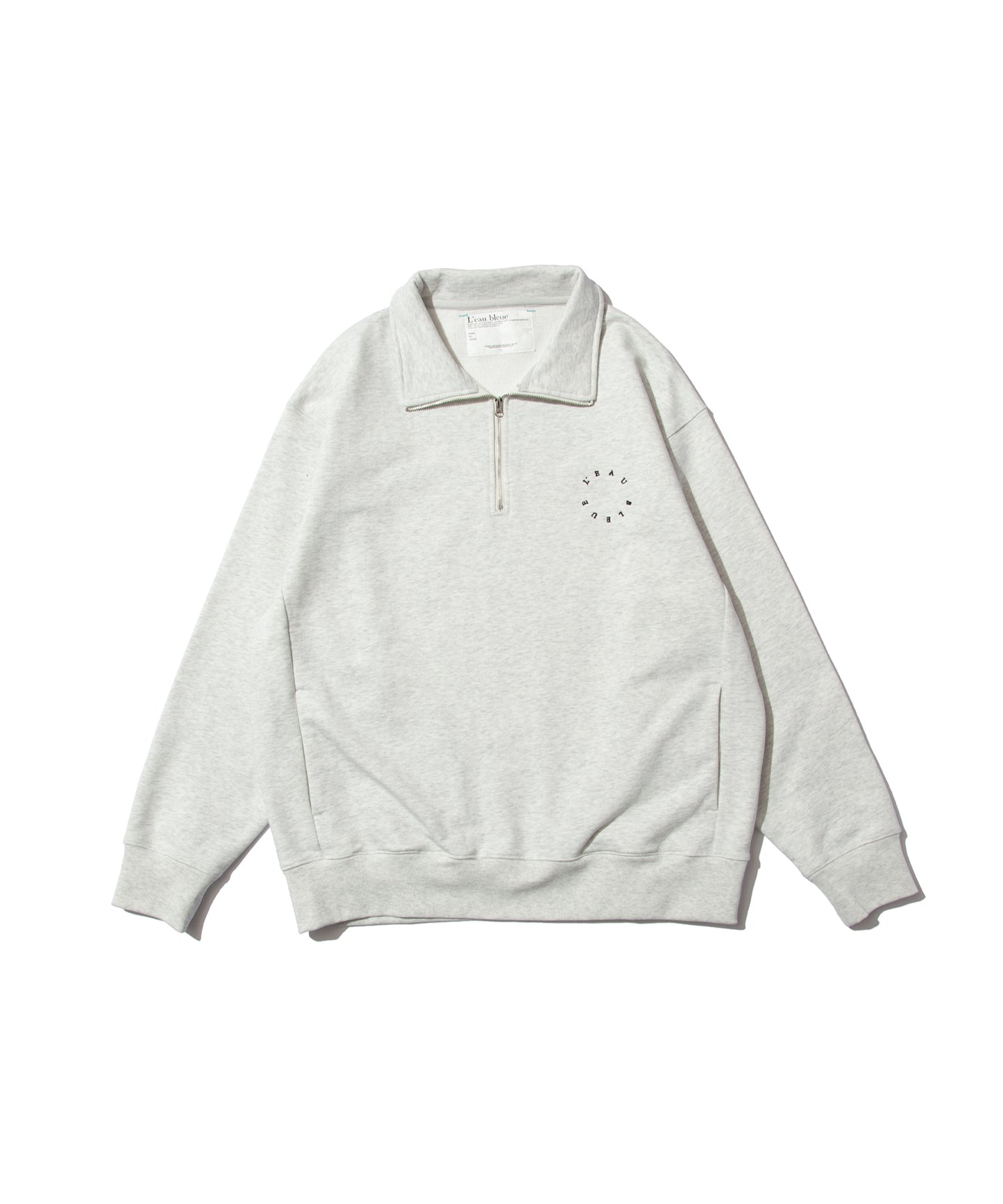 French Terry Logo Embroidered Half-Zip Sweatshirt
