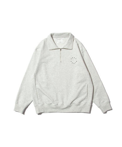 French Terry Logo Embroidered Half-Zip Sweatshirt