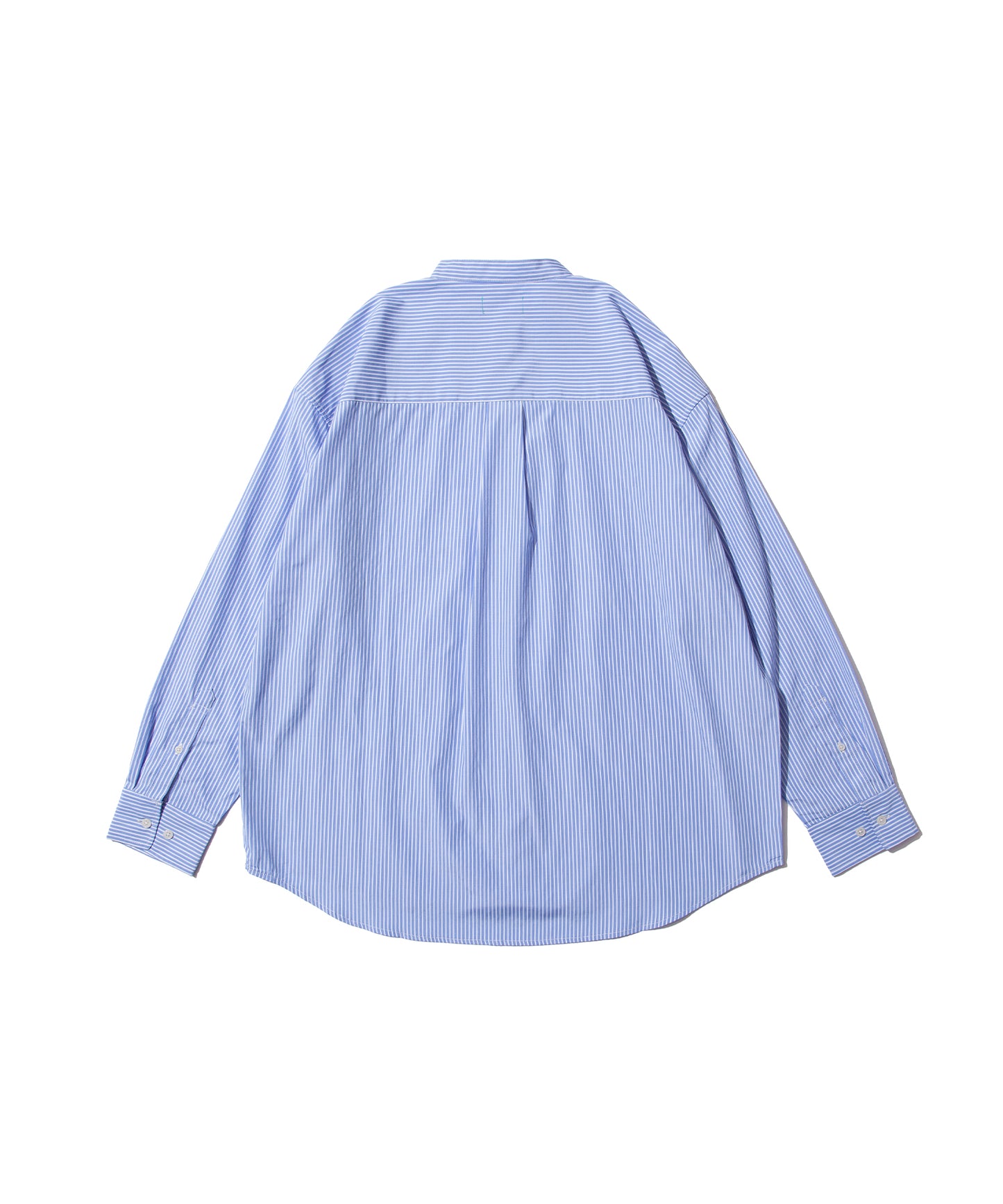 Striped Band Collar Shirt