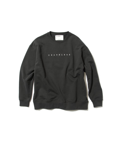 French Terry Logo Embroidered Crew Sweatshirt