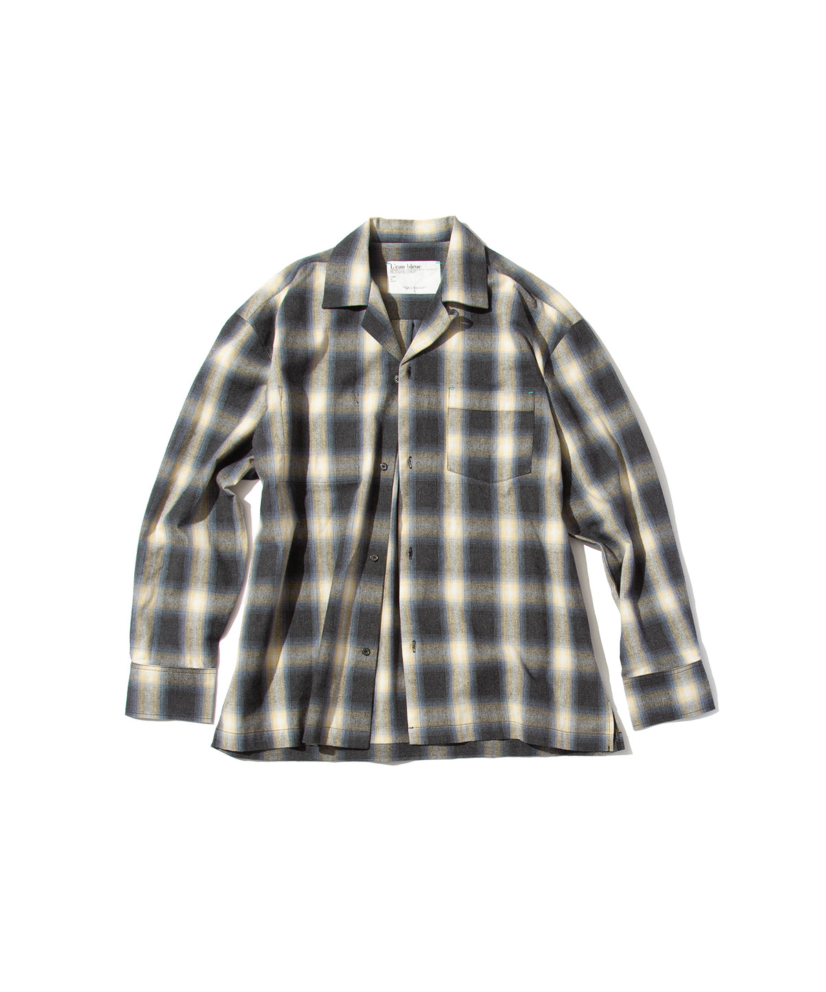 Ombre Check Open Collar L/S Shirt