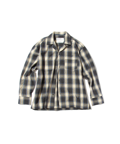 Ombre Check Open Collar L/S Shirt