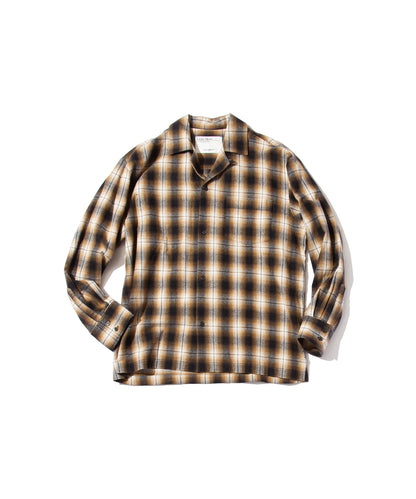 Ombre Check Open Collar L/S Shirt