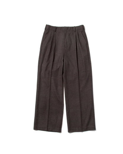 【SALE】24FW T/R TUCK WIDE SLACKS