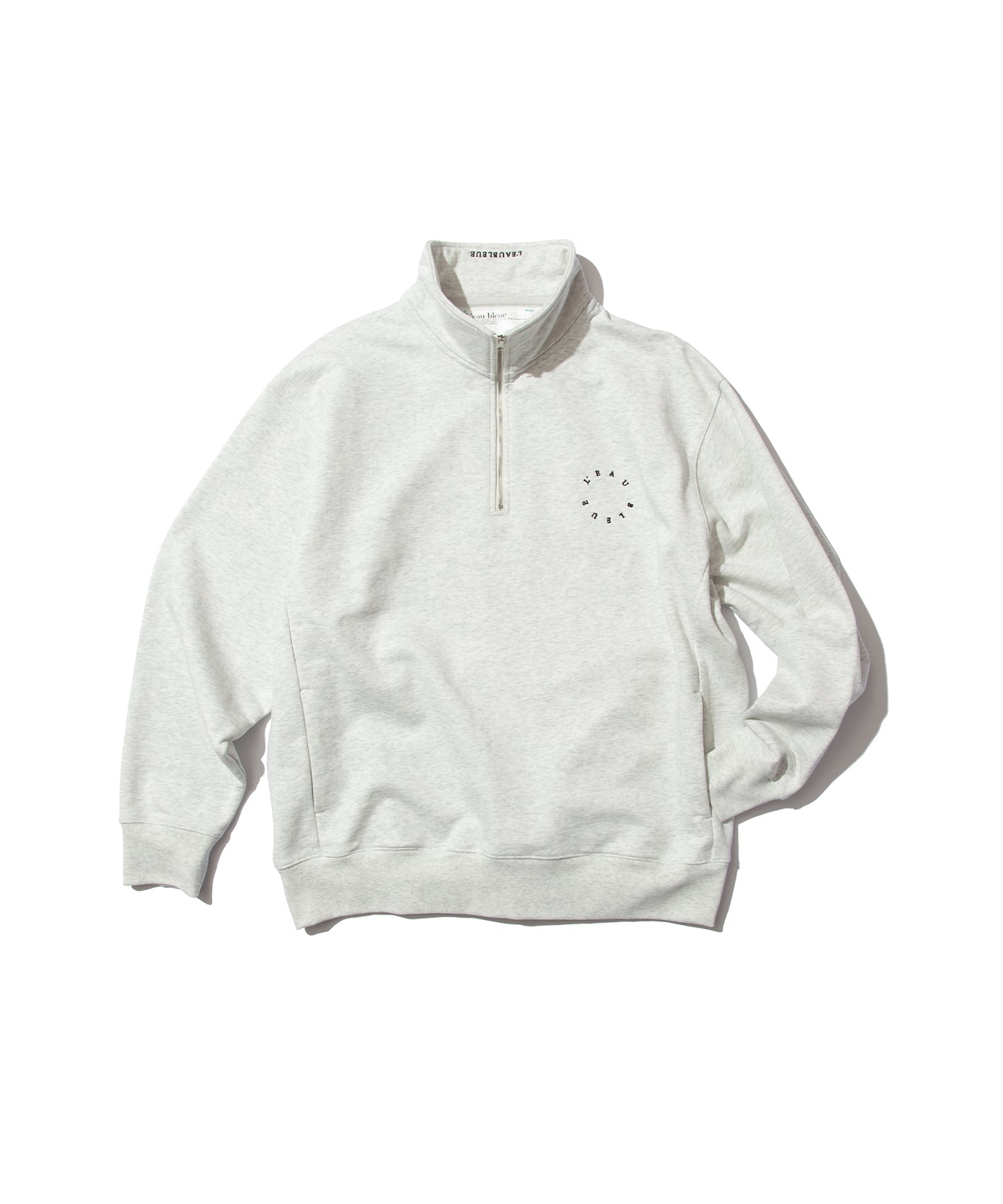 French Terry Logo Embroidered Half-Zip Sweatshirt