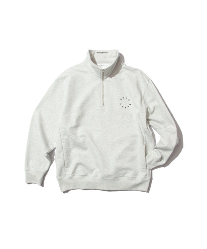 French Terry Logo Embroidered Half-Zip Sweatshirt