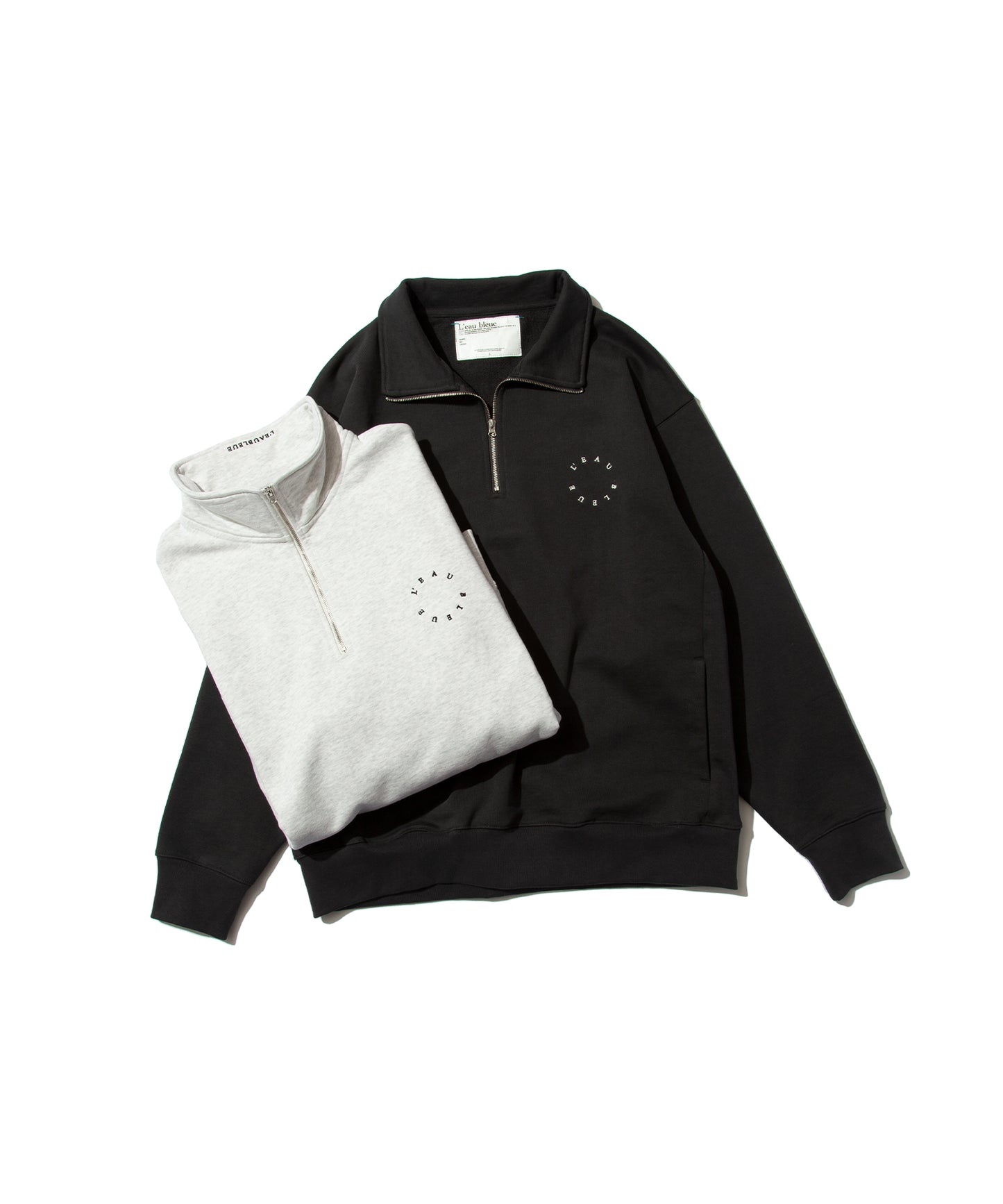 French Terry Logo Embroidered Half-Zip Sweatshirt