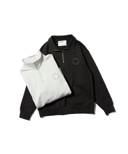 French Terry Logo Embroidered Half-Zip Sweatshirt