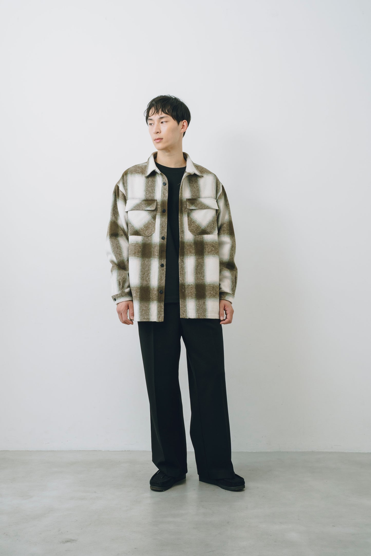 Ombre Check L/S Shirt Jacket