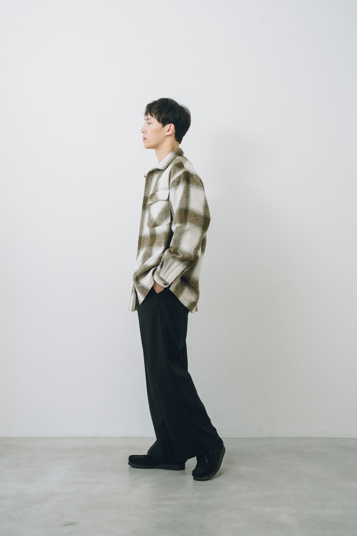 Ombre Check L/S Shirt Jacket