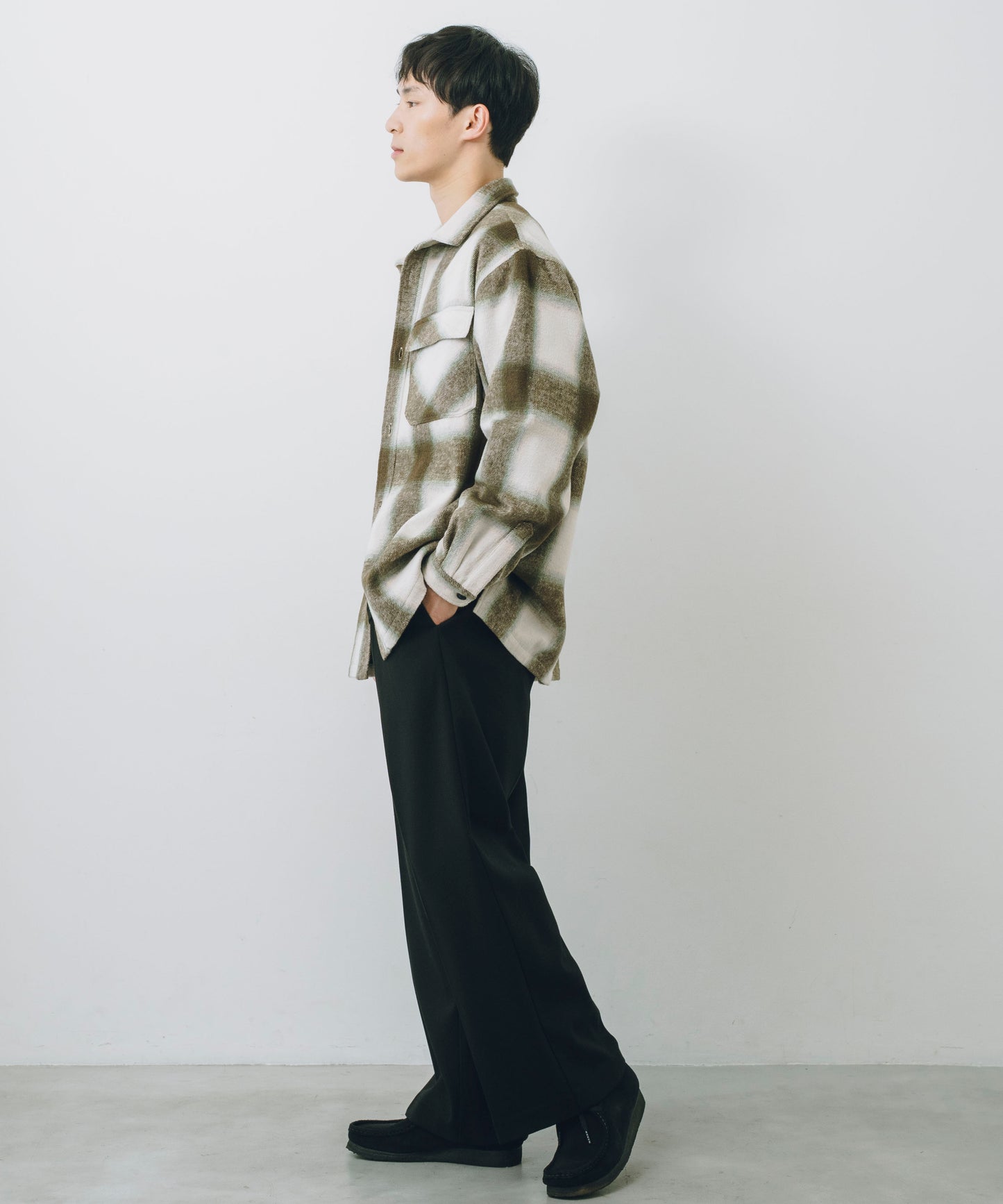 Ombre Check L/S Shirt Jacket