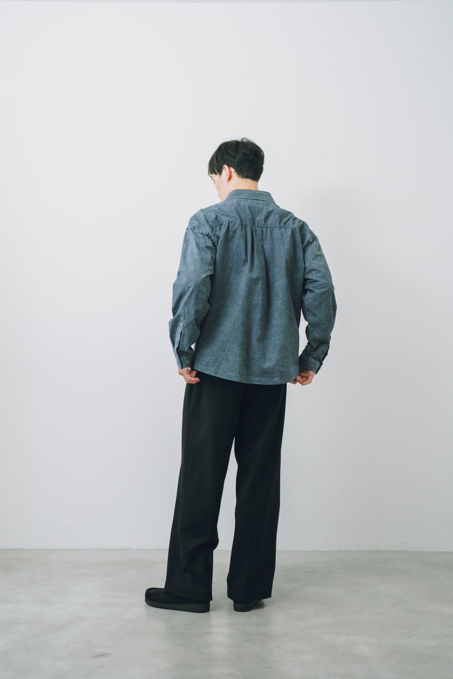 【25AW新作】Garment-Washed Stitch Overshirt  -ガーメントウォッシュステッチオーバーシャツ-