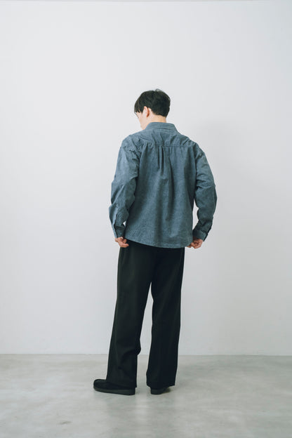 【25AW新作】Garment-Washed Stitch Overshirt  -ガーメントウォッシュステッチオーバーシャツ-